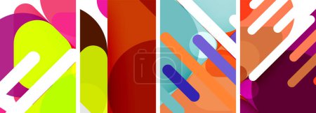 Illustration for A vibrant collage featuring colorful images of a hand holding a cell phone, incorporating a mix of magenta tints and shades, patterns, and artistic paint strokes in a variety of fonts and art styles - Royalty Free Image