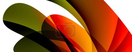 Illustration for A vibrant swirl of liquid orange reminiscent of a petal on a white background, resembling tints and shades found in automotive lighting systems or the zest of a juicy fruit - Royalty Free Image