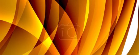 Téléchargez les illustrations : Une macro photographie montrant le motif complexe d'une plante à fleurs dans des tons de jaune, d'orange et d'ambre, mettant en évidence les délicats pétales - en licence libre de droit