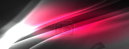 Illustration for A vibrant closeup of red and white lights against a dark background, showcasing colors like purple, pink, violet, and electric blue. An artistic pattern of tints and shades with a touch of magenta - Royalty Free Image
