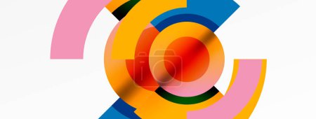 Illustration for A vibrant circle with a bold red center, set against a clean white background. This artwork showcases colorfulness, symmetry, and a striking pattern, reminiscent of an automotive wheel system - Royalty Free Image