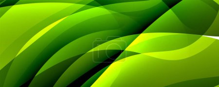 Illustration for A close up shot of a vibrant green and yellow abstract background resembling a terrestrial plant. The pattern and symmetry create an artistic display, reminiscent of macro photography - Royalty Free Image