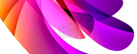 Un gros plan vibrant d'un pétale coloré dans les tons de violet, violet, rose et magenta sur un fond blanc croustillant, créant une ?uvre d'art magnifique avec des accents bleus électriques