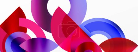 Illustration for A bunch of colorful circles and triangles on a white background . High quality - Royalty Free Image
