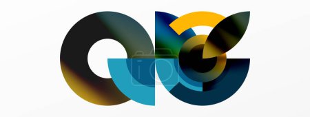 Ilustración de Un logotipo colorido con las letras a y g sobre un fondo blanco. Alta calidad - Imagen libre de derechos