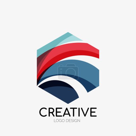 Illustration for Creative Logo Design where Sleeve, Font, Electric blue and Graphic elements meet to create stunning Brand, Logo and Artwork including Automotive decals and Symbols - Royalty Free Image