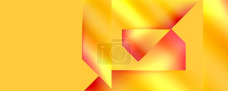 Ilustración de Un fondo amarillo vibrante adornado con llamativos triángulos rojos, mostrando un tema de artes creativas con simetría y patrones audaces. Los matices de ámbar y magenta añaden profundidad al diseño artístico sobre papel - Imagen libre de derechos