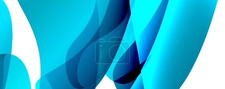 Illustration for A detailed closeup image of a vibrant electric blue wave on a crisp white background, showcasing the fluidity and beauty of water in automotive design - Royalty Free Image