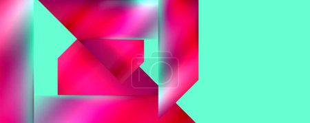 Illustration for A vibrant and colorful image featuring a blurred pink triangle on an electric blue background, creating a mesmerizing contrast of tints and shades in shades of purple, pink, and magenta - Royalty Free Image