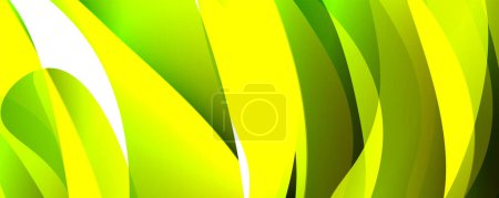 Téléchargez les illustrations : Photographie macro capturant le motif complexe d'une feuille verte et jaune d'une plante terrestre de la famille des bananes. Gros plan sur fond blanc - en licence libre de droit