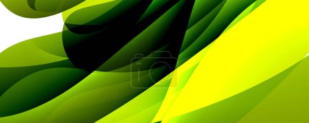 Téléchargez les illustrations : Macro photographie d'une feuille verte et jaune d'une plante terrestre, avec des motifs complexes et des teintes sur fond blanc, mettant en valeur la beauté de la nature - en licence libre de droit