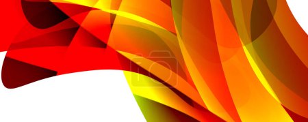 Ilustración de Fondo abstracto rojo y amarillo vibrante que se asemeja a pétalos de flores, capturado en macrofotografía. Un patrón colorido inspirado en las plantas terrestres - Imagen libre de derechos