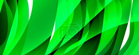 Illustration for A closeup of a vibrant green leaf against a clean white background. The leaf is a terrestrial plant with a rectangle shape and tints of electric blue and magenta in its pattern - Royalty Free Image
