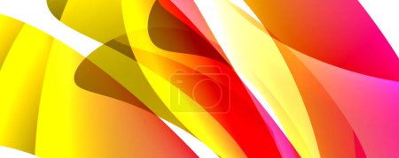 Illustration for A macro photograph showcasing a vibrant wavelike pattern resembling petals in shades of carmine and electric blue, resembling an abstract flag art on a white background - Royalty Free Image