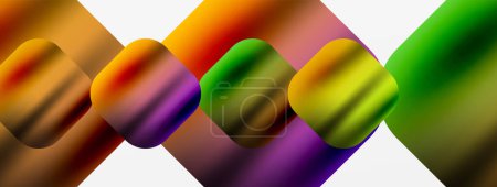 Illustration for A row of colorful squares on a white background High quality - Royalty Free Image