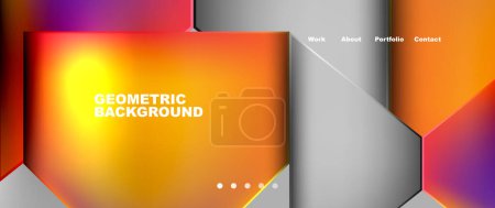 Ein geometrischer Hintergrund mit Farbtönen wie Bernstein, Orange, Magenta und Pfirsich. Perfekt für Publikationen, Branding und Materialeigenschaften