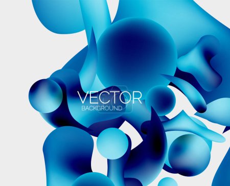 Ilustración de El vector de la palabra se muestra en un fondo azul claro, que se asemeja al color del cielo o un globo de gas. La simetría y la fuente crean una sensación de propiedad de material acuático azul eléctrico - Imagen libre de derechos