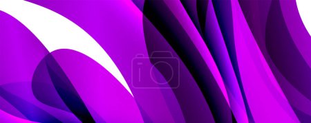 Téléchargez les illustrations : Un rideau violet vibrant avec une bande blanche audacieuse, ressemblant à un motif de pétales, placé sur un fond blanc croustillant. Les teintes bleu électrique et magenta créent un contraste époustouflant - en licence libre de droit