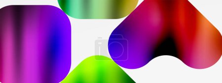 Illustration for A vibrant rainbow heart with shades of purple, magenta, and electric blue on a white background. A beautiful fusion of colorfulness and art in a striking pattern - Royalty Free Image