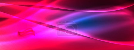 Ilustración de Un primer plano vibrante y colorido que muestra un patrón brillante de tonos rosados y azules eléctricos. La iluminación con efecto visual de neón crea una fascinante pantalla de colorido - Imagen libre de derechos