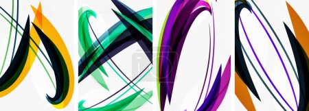 Illustration for A vibrant display of colors including purple, violet, magenta on a white background. It showcases a variety of patterns and tints, resembling a textile painting with unique font usage - Royalty Free Image