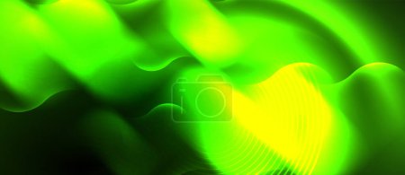 Illustration for Closeup macro photography of a terrestrial plant with green and yellow petals creating a pattern of waves. Electric blue and magenta colors add depth to the circular annual plant - Royalty Free Image