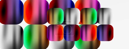 Ilustración de Una vibrante exhibición de coloridas píldoras apiladas sobre un fondo blanco, creando un llamativo patrón de tonos púrpura, rosa, magenta y violeta, que se asemeja a una obra de arte en textiles. - Imagen libre de derechos