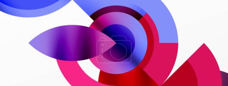 Illustration for A red , blue , and purple geometric pattern on a white background . High quality - Royalty Free Image