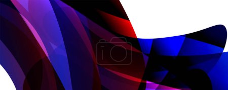 Illustration for A vibrant swirl of purple, violet, and magenta on a white background resembling automotive lighting design. Perfect inspiration for automotive exteriors with tinted shades and entertainment gas hoods - Royalty Free Image