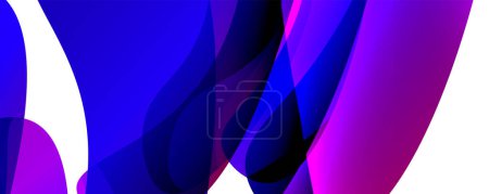 Illustration for Abstract background featuring a blend of blue, purple, and violet hues with an electric blue stripe in the center. Symmetrical patterns and shades create a captivating design - Royalty Free Image