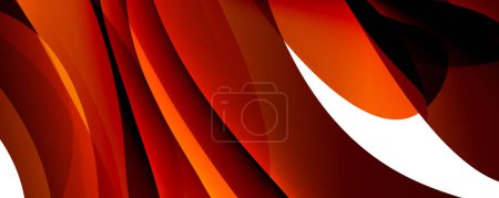 Illustration for Vibrant red and orange petals create a stunning pattern resembling a wave on a white background. This macro photography captures the colorfulness and beauty of a flowering plant - Royalty Free Image
