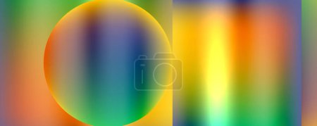 Illustration for The design resembles a vibrant rainbow with a perfect circle at the center. The colorfulness, symmetry, and electric blue hues create a mesmerizing pattern, blending tints and shades in an artful way - Royalty Free Image