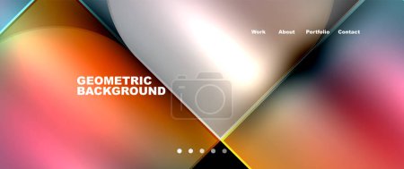Illustration for A colorful geometric background with a blurred effect High quality - Royalty Free Image