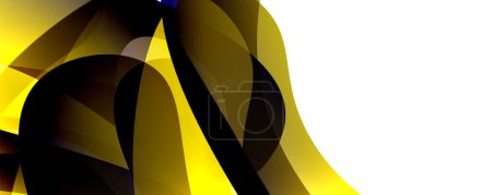 Illustration for A close up of a yellow and black geometric pattern on a white background . High quality - Royalty Free Image