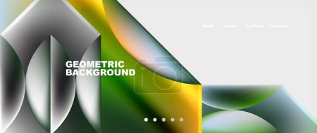 Illustration for A vibrant geometric background featuring a rainbow of colors resembling a macro photograph of liquid droplets on grass, creating a unique branding logo design - Royalty Free Image