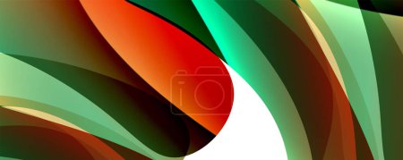 Illustration for A vibrant orange wave captured in close up on a white background, showcasing colorfulness and liquid movement. Reminiscent of automotive lighting or a colorful dishware design - Royalty Free Image