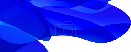 Ilustración de Un primer plano de una ola azul eléctrica sobre un fondo blanco, que se asemeja a los tonos vibrantes de agua azul o un pétalo violeta sobre un telón de fondo del cielo - Imagen libre de derechos
