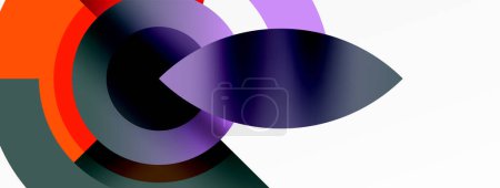 Téléchargez les illustrations : Un cercle vibrant avec un motif pétale dans les tons de violet et de violet, avec une bordure bleue électrique. Réminiscence d'un système de roues automobiles, cette conception se distingue sur un fond blanc - en licence libre de droit