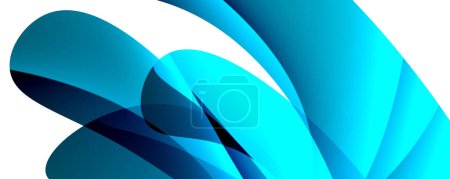 Illustration for A closeup shot of an azure automotive wheel system with electric blue tints on a white background. The liquid pattern creates a striking contrast - Royalty Free Image
