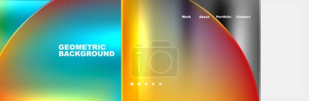 Illustration for It is a geometric background with a rainbow of colors . High quality - Royalty Free Image