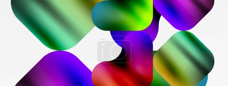Ilustración de Una vibrante muestra de colorido con pétalos púrpura, violeta, magenta apilados como un patrón de una planta terrestre, que se asemeja a un organismo de floración azul eléctrico, sobre un fondo blanco - Imagen libre de derechos