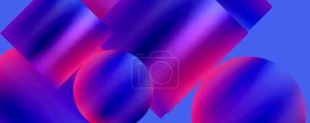Ilustración de Una vibrante exhibición de globos púrpura y rosa contra un cielo azul, creando un hermoso patrón de colores. La macrofotografía captura la textura pétala de cada globo en un detalle impresionante - Imagen libre de derechos