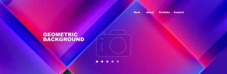Illustration for A geometric background with a purple , red and blue gradient . High quality - Royalty Free Image