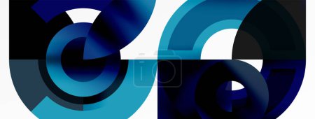 Illustration for The number 36 is represented by a series of captivating blue circles on a pristine white background, resembling the calming hues of azure water or the striking color of an electric blue iris - Royalty Free Image