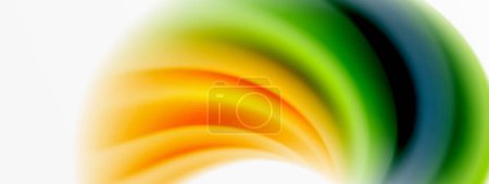 Illustration for A colorful swirl on a white background that looks like a rainbow . High quality - Royalty Free Image