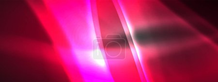 Ilustración de Las luces vívidas de color púrpura y magenta iluminan un fondo negro, creando una pantalla colorida y vibrante que se asemeja a una pieza de arte vegetal azul eléctrico. - Imagen libre de derechos