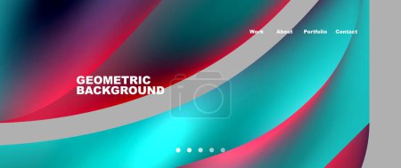 Illustration for A colorful geometric background featuring swirls of red, blue, and purple tints and shades. The design resembles a mix of azure, sky, pink, violet, and aqua hues, creating a mesmerizing visual effect - Royalty Free Image