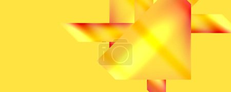 Illustration for An artistic display of tints and shades of yellow squares on a peachy background, resembling a warm summer day with hints of amber and orange hues - Royalty Free Image