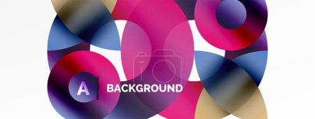 Illustration for Circle and triangle abstract background. Concept for creative technology, digital art, social communication, and modern science. Ideal for posters, covers, banners, brochures, and websites - Royalty Free Image