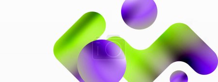 Illustration for A green and purple circle on a white background . High quality - Royalty Free Image
